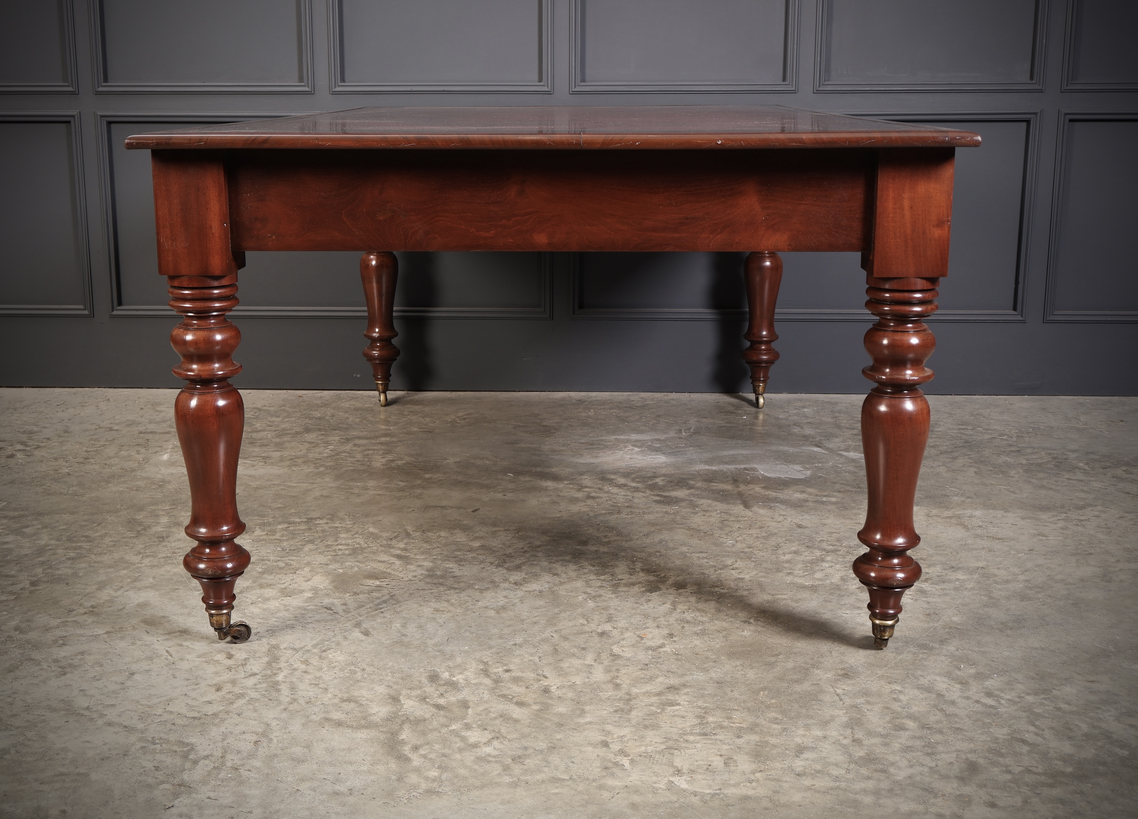 Large Early Victorian Mahogany & Leather Partners Writing Table - Image 17